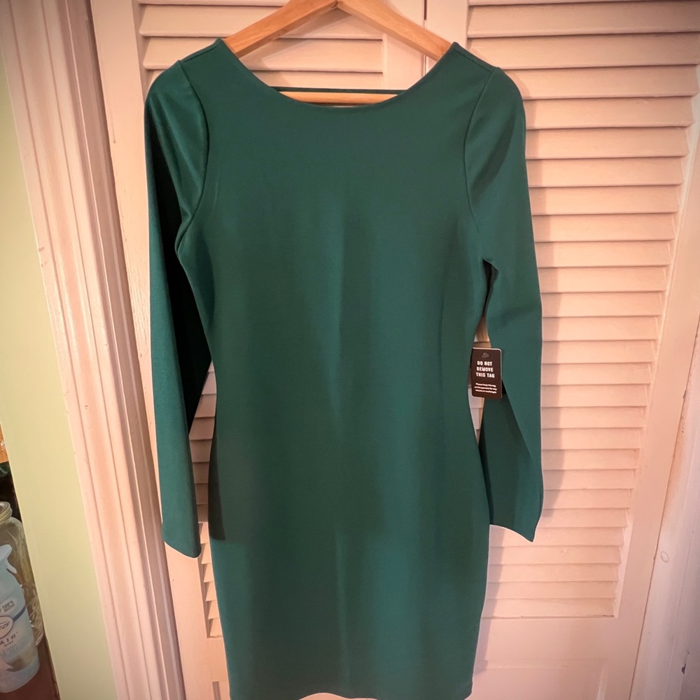 Express Teal Long Sleeve Dress